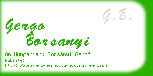 gergo borsanyi business card
