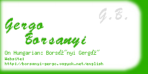 gergo borsanyi business card